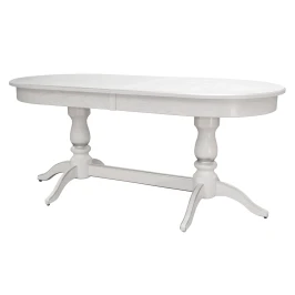 Стол обеденный Тарун 3 раздвижной белый/серебро 150/200*84 Стол обеденный Тарун 3 раздвижной белый/серебро 150/200*84