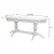 Стол обеденный Тарун 3 раздвижной белый/серебро 150/200*84