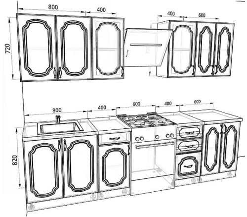 Кухня Базис-Классика Комплектация 4