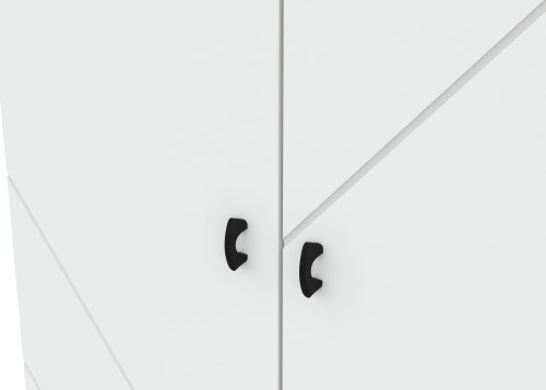 Шкаф двухстворчатый Байкал, Дуб Золотой, Белый матовый