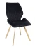 DC230 Стул мягкий, ЧЕРНЫЙ#M420-48 велюр, каркас металл, шампань КВАДРАТ