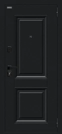 Входная дверь BRAVO Некст МФ/SBlack Букле черное/White Silk