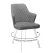 Стул DikLine 245 поворотный, C56 серый, ножки белые