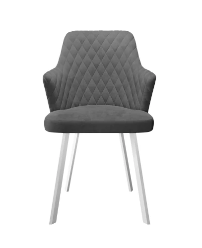 Стул DikLine 245 поворотный, C56 серый, ножки белые