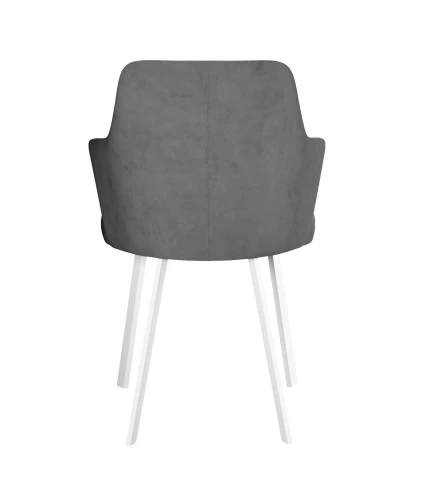 Стул DikLine 245 поворотный, C56 серый, ножки белые