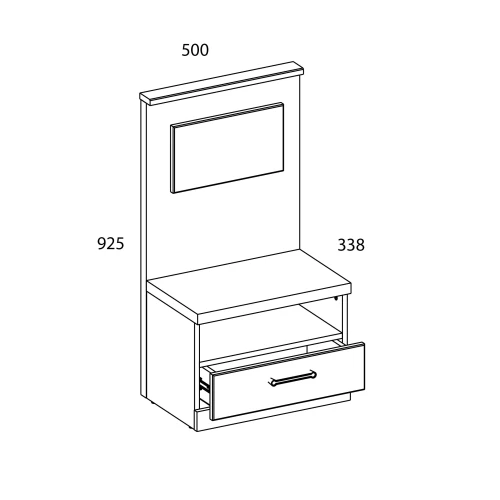 Тумба прикроватная 1S JAGGER, цвет Дуб монастырский /Черный