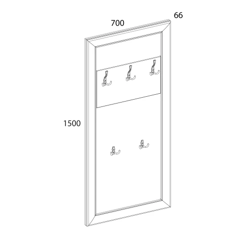 Вешалка, OLIVIA, цвет вудлайн крем