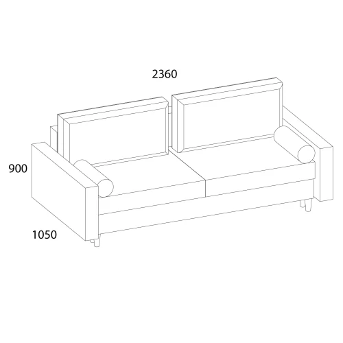 МЯГКАЯ МЕБЕЛЬ, Диван-кровать ROBIN NEW. Цвет BORDO 08