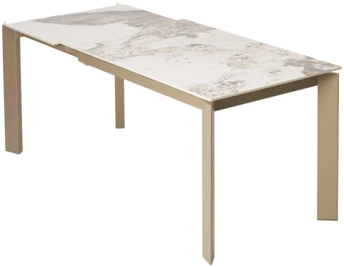 Стол CORNER 120 GLOSS LUXURY PANDORA SOLID CERAMIC / TAUPE, ®DISAUR