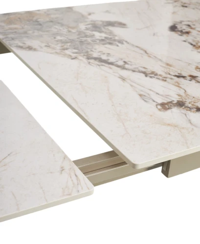 Стол CORNER 120 GLOSS LUXURY PANDORA SOLID CERAMIC / TAUPE, ®DISAUR