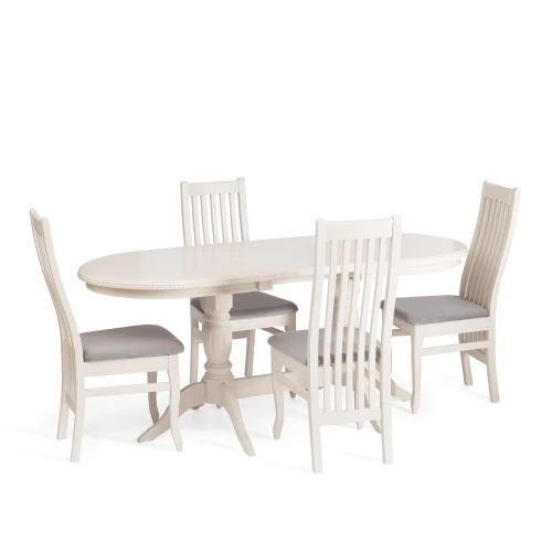 Стол COPPOLA бук, мдф, 140+40x80x77см, Ivory white