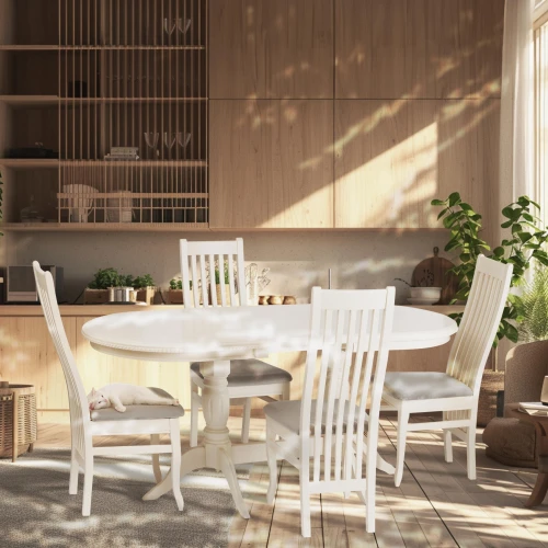 Стол COPPOLA бук, мдф, 140+40x80x77см, Ivory white