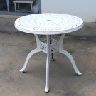 Белый стол из литого алюминия Vienna 80