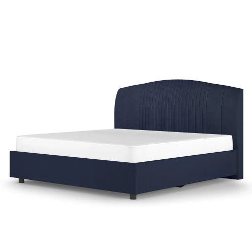 Кровать-12М с подъемным основанием 1400 темно-синяя