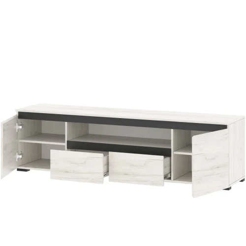 Тумба «Гретта» 2С2Я, Крафт белый/Антрацит