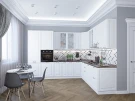 Готовый кухонный гарнитур Ницца-04 Белый