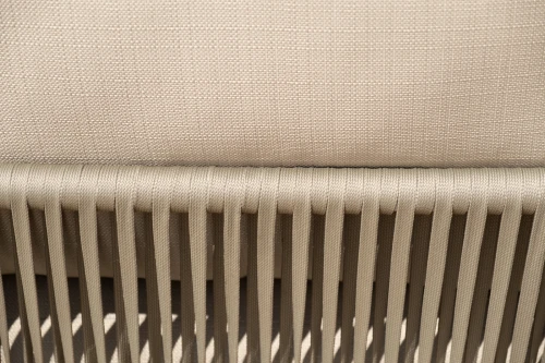 "Форли" лаунж-зона 4-местная плетеная из роупа (веревки), каркас алюминиевый светло-серый, роуп серо-коричневый