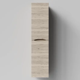 Пенал Лайт 35 подвесной, Дубослив ореховый светлый ПВХ 3445, левый, бельевая корзина