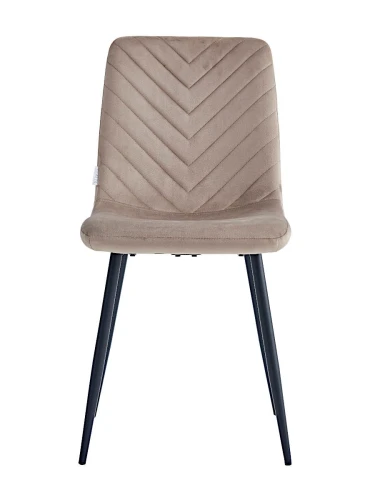 DC212 Стул мягкий, МОККО#G62-13 велюр, каркас металл черный КРУГЛЫЙ