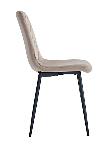 DC212 Стул мягкий, МОККО#G62-13 велюр, каркас металл черный КРУГЛЫЙ