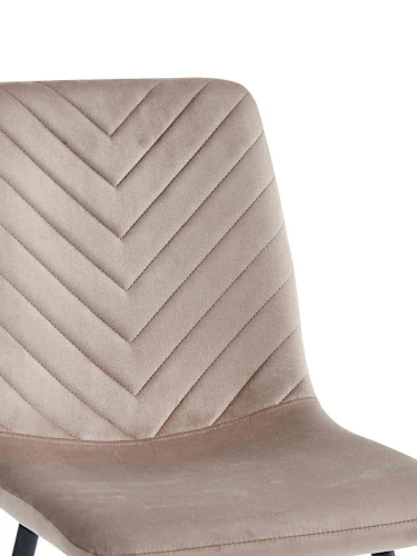 DC212 Стул мягкий, МОККО#G62-13 велюр, каркас металл черный КРУГЛЫЙ