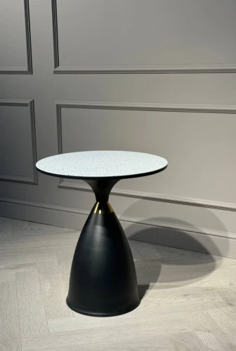 Стол журнальный Бонс SX-51, 51x56 см, белый/черный