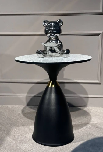 Стол журнальный Бонс SX-51, 51x56 см, белый/черный