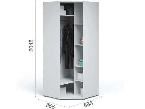 Шкаф «Лацио», Белый/Белое дерево