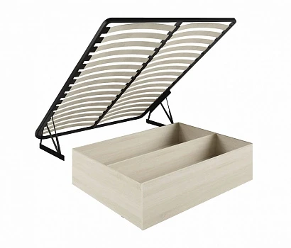 Кровать с подъемным механизмом Гавана 140х200, дуб молочный