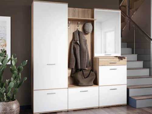 Прихожая «Виола», Дуб сонома/белый