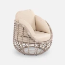 Кресло Lotus Ирбис, RAL 1019, Jamaica beige из искусственного ротанга