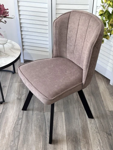 Стул MODE 360 град. поворот. B5 Капучино, велюр / черный каркас, М-City