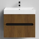 Тумба Бонум, 70 подвесной, Дуб цвет 5 Vodok с раковиной в комплекте