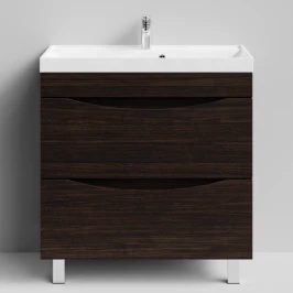 Тумба Лайт 80 напольный, Палисандр ПВХ 43101 Vodok с раковиной в комплекте