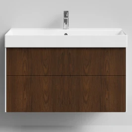 Тумба Лоренцо, 100 подвесной, Дуб цвет 11 Vodok с раковиной в комплекте