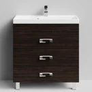 Тумба Орландо 80 напольный, Палисандр ПВХ 43101 Vodok с раковиной в комплекте