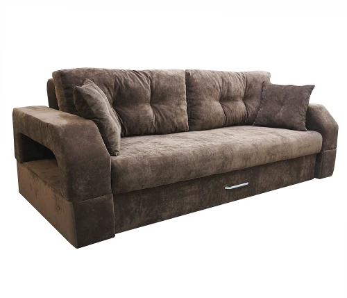 Диван еврокнижка Манчестер 160 ВЕЛЮР 06 КОРИЧНЕВЫЙ НПБ