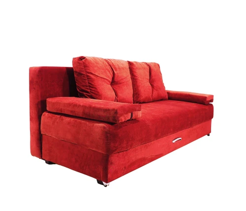 Диван-еврокнижка Амстердам мини люкс красный