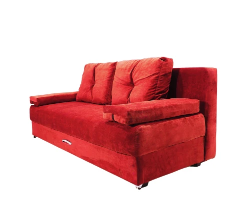 Диван-еврокнижка Амстердам мини люкс красный