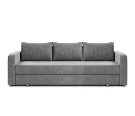 Диван еврокнижка Вектор велюр серый