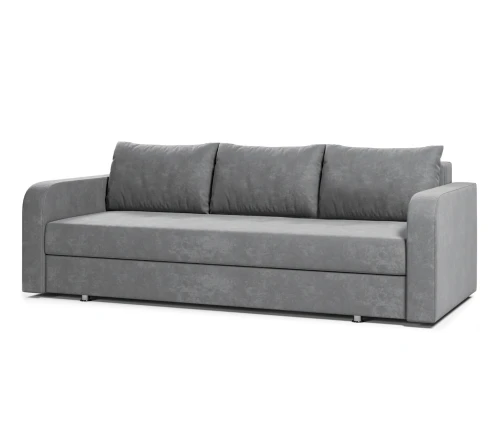 Диван еврокнижка Вектор велюр серый