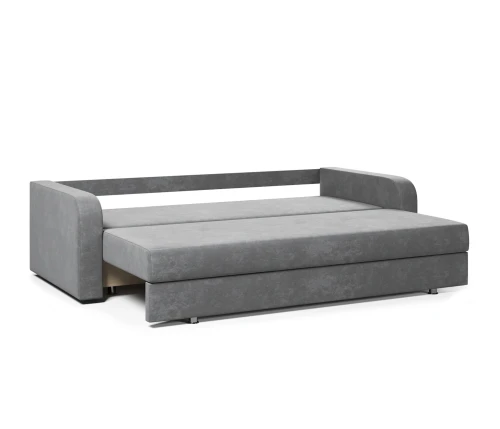 Диван еврокнижка Вектор велюр серый