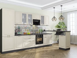 Прямая модульная кухня Ницца-02 Дуб крем Graphite 2140*3300*600