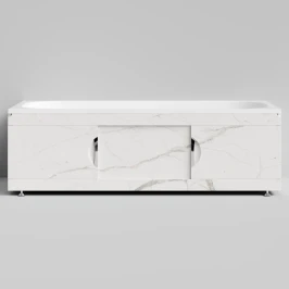 Экран-купе Топ 1800, 3 раздвижные двери, Мрамор Белый натур милк ПВХ 2537