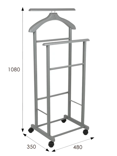 Вешалка костюмная на колесах В 22Н серый