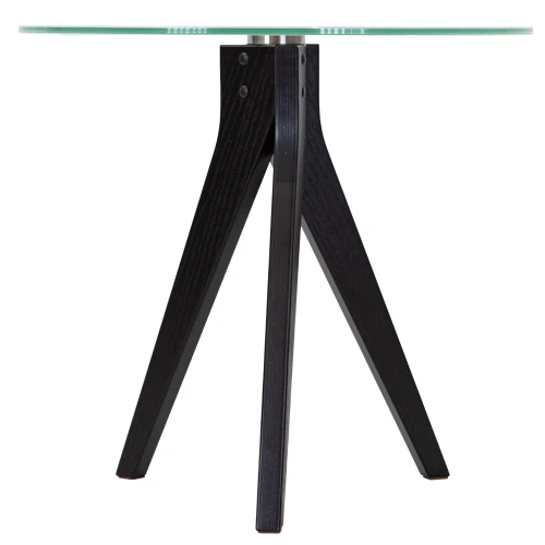 Стол журнальный Рилле 441 черный/стекло прозрачное