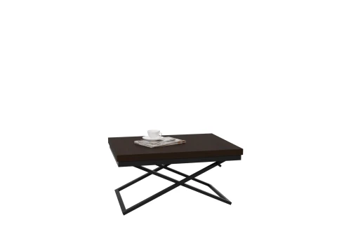 Стол трансформер Орфей 1, чёрный/темный венге