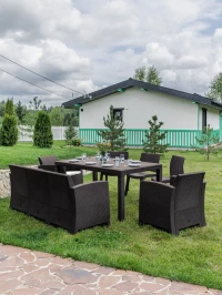 Комплект LANA DINING XL коричневый Комплект LANA DINING XL коричневый