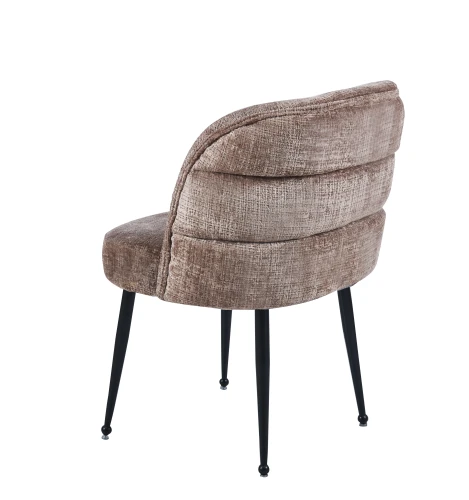 DC1288 Стул мягкий, КОРИЧНЕВЫЙ велюр, каркас металл черный