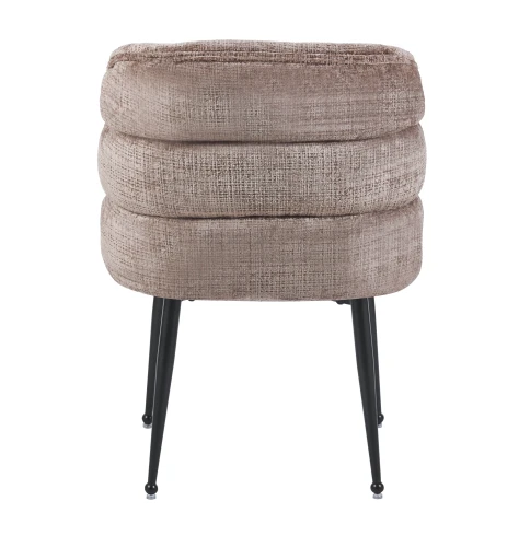 DC1288 Стул мягкий, КОРИЧНЕВЫЙ велюр, каркас металл черный